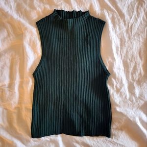Emerald green turtle neck top